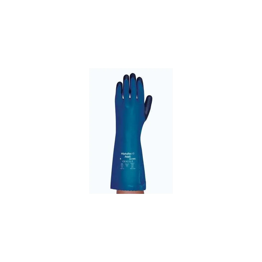 Ansell Alphatec 04-005 Nitril PVC Kimyasal İş Eldiveni