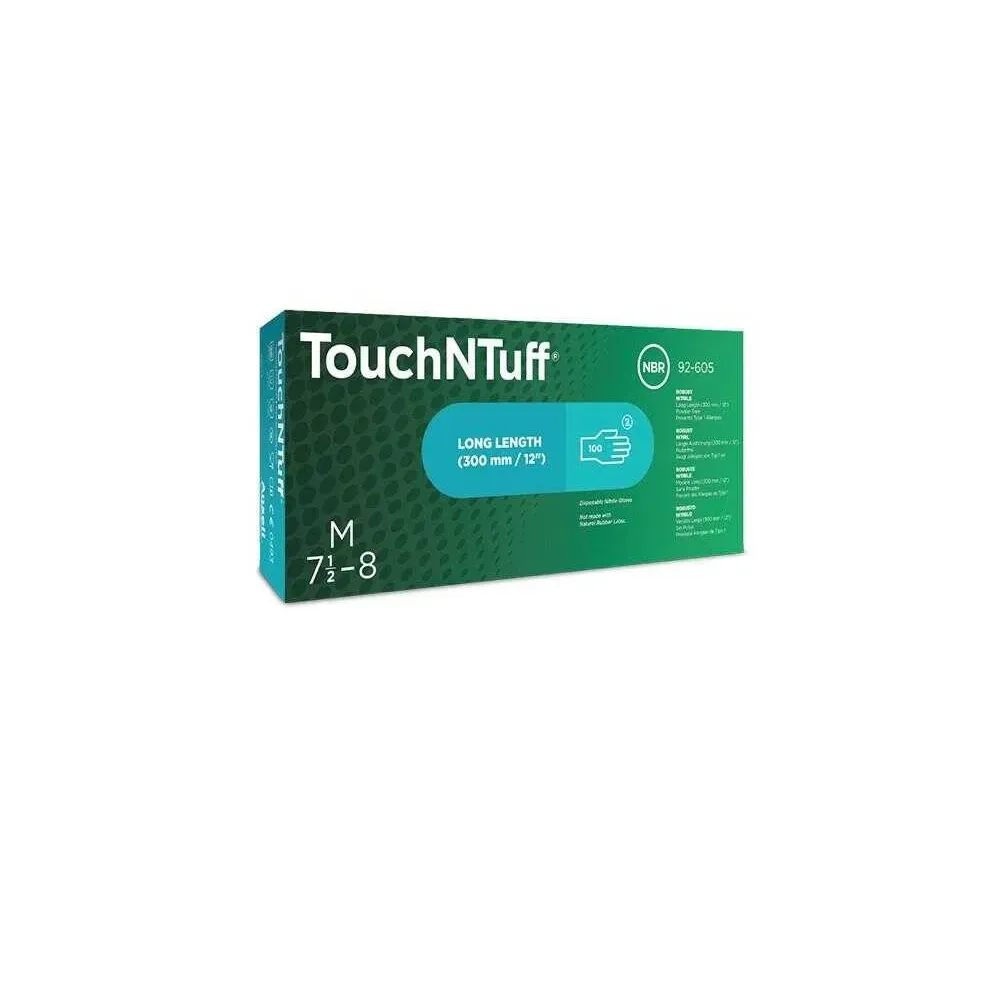 Ansell TouchNTuff 92-605 Gıda Uyumlu Kimyasal Sıçramalara Karşı Dirençli Nitril Eldiven