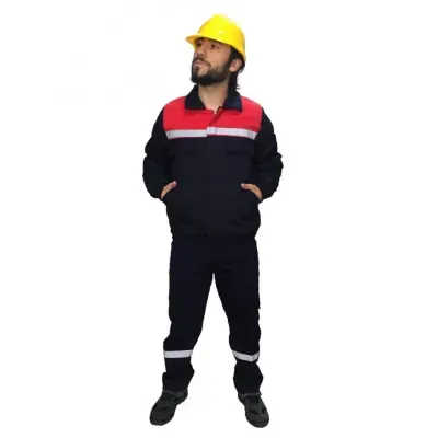 İş Takımı Red1 montpantolon Reflektörlü 100 Pamuk Kapitoneli Kışlık