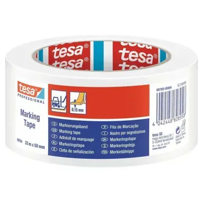 Tesa 60760 Yer İşaretleme İkaz Bandı Beyaz 50mm x 33mt