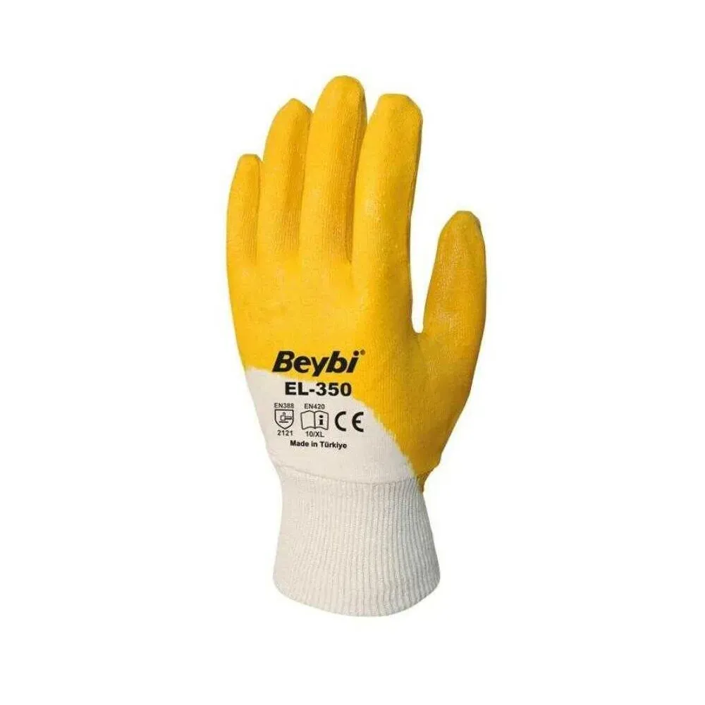 Beybi KN350 EL-350 Pamuk Astarlı Nitril İş Eldiveni 12 adet