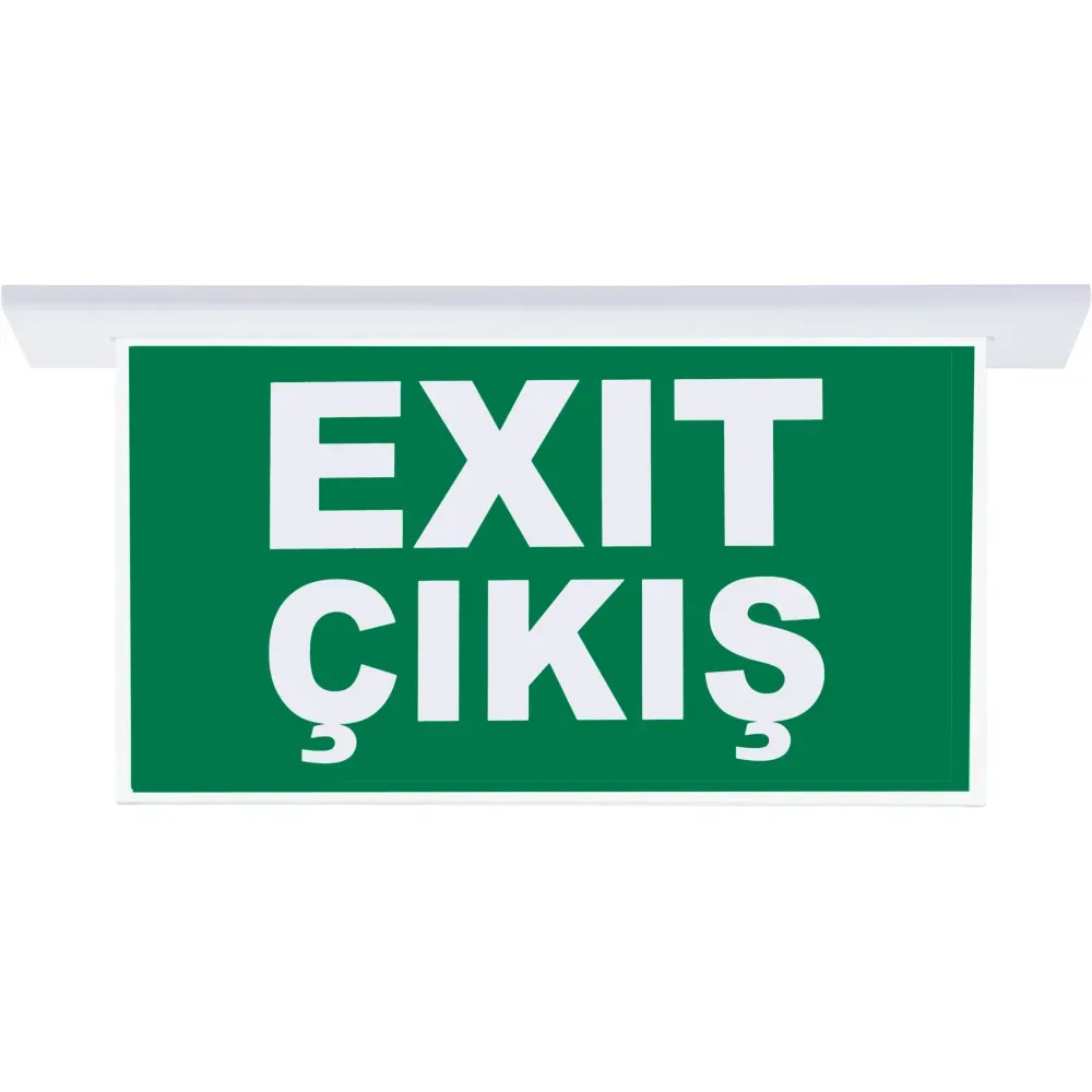 SG055-SA Çift Yönlü Acil Yönlendirme Armatürü Sıvaaltı Aparatlı Exit Çıkış