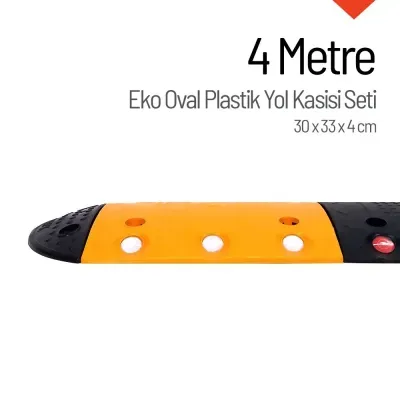 Eko Oval Plastik Hız Kesici Set Yol Kasisi 4 metre