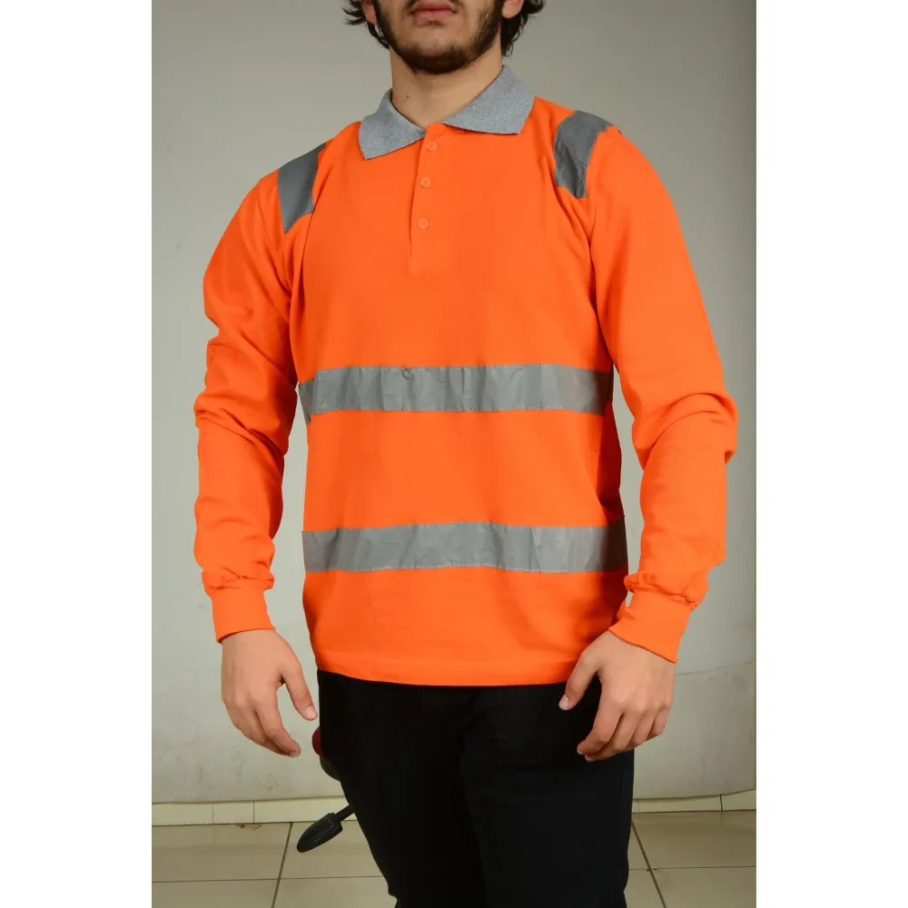 TURUNCU YAZLIK REFLEKTÖRLÜ SWEAT