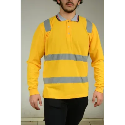 SARI YAZLIK REFLEKTÖRLÜ SWEAT