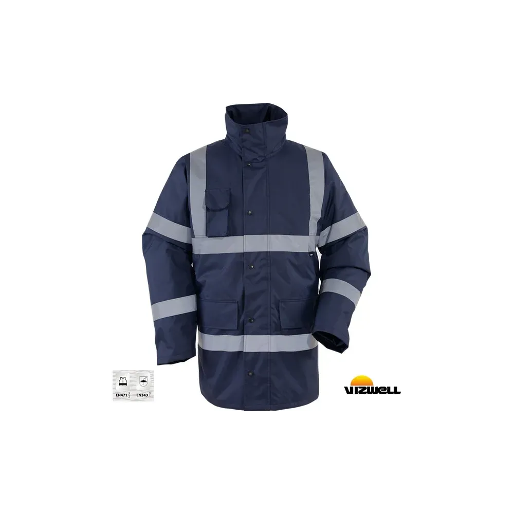 Vizwell VWJK01/N 300 D Oxford Reflektörlü İçi Kapitoneli Parka