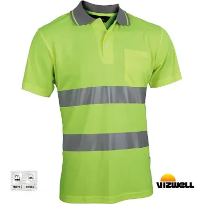 VİZWELL VWPS01A SARI COOLPASS KUMAS REFLEKTÖRLÜ POLO T-SHIRT