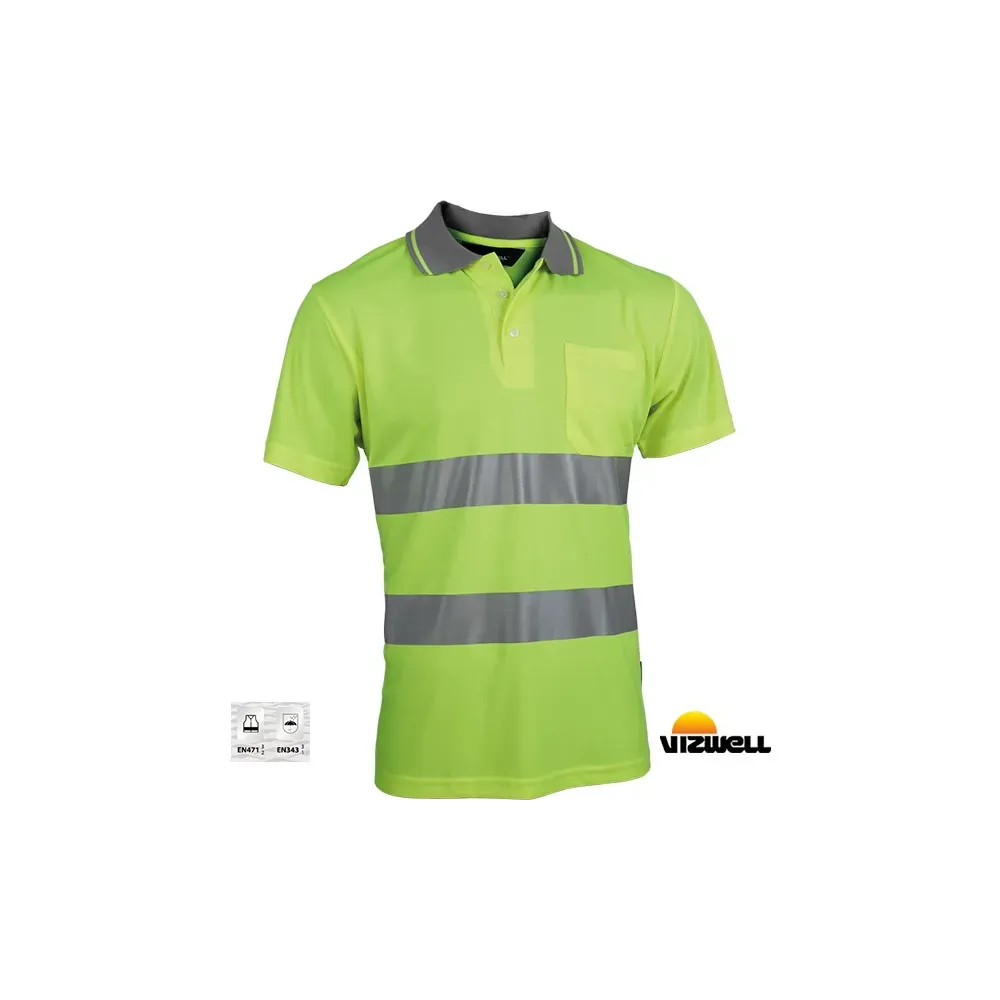 VİZWELL VWPS01A SARI COOLPASS KUMAS REFLEKTÖRLÜ POLO T-SHIRT