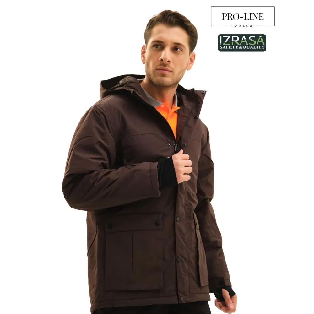 IZRASA ProLine 250 D Yırtılmaz Cok Fonksiyonlu Kahverengi Parka