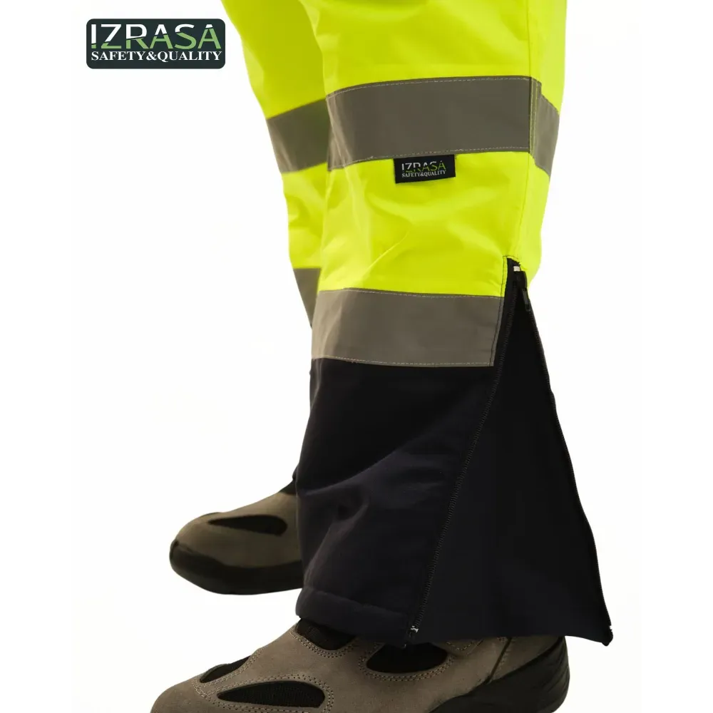 IZRASA NT187 Sarı Lacivert ProLine 300 D Oxford Cift Renkli Reflektorlu Pantolon