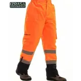 IZRASA NT187 Turuncu Lacivert ProLine 300 D Oxford Cift Renkli Reflektorlu Pantolon