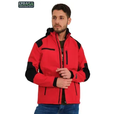 IZRASA Kırmızı ProLine Technical Softshell Design Mont