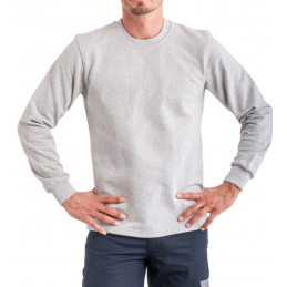 Gri Bisiklet Yaka Sweatshirt