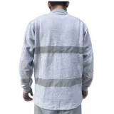 Reflektörlü Gri Şarfonlu Sweatshirt