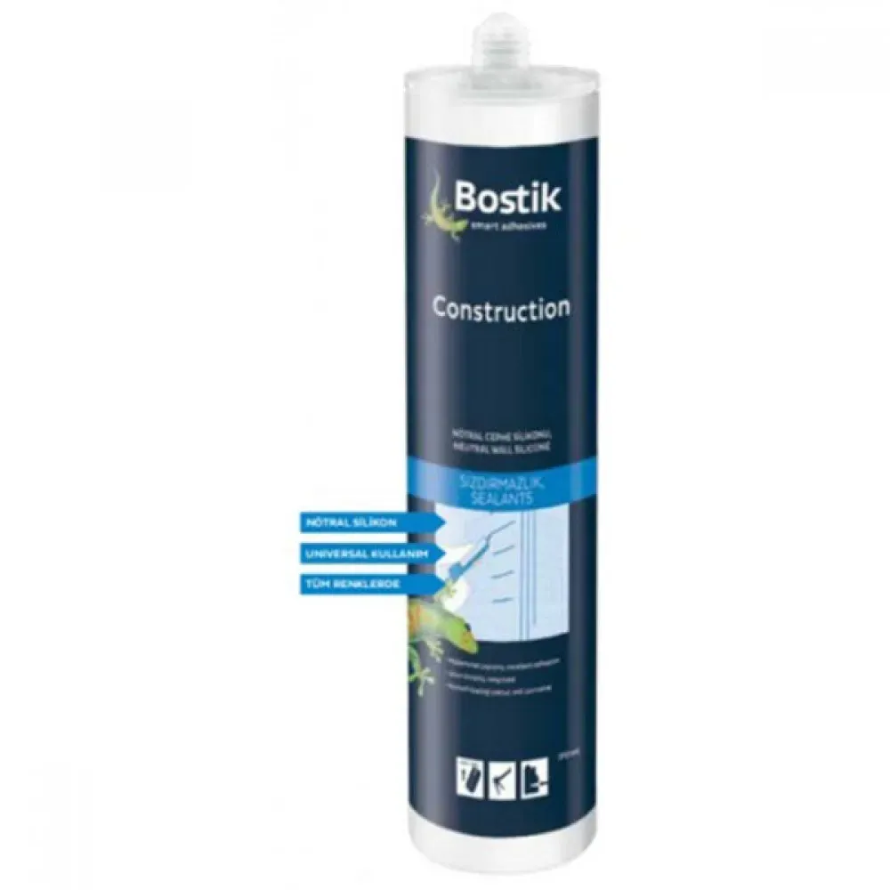 Bostik Construction Nötral Cephe Silikonu 310 ml kartuş 25 adet koli