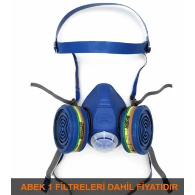 SPASCIANI DUO ABEK1 FİLTRELİ YARIM YÜZ MASKE