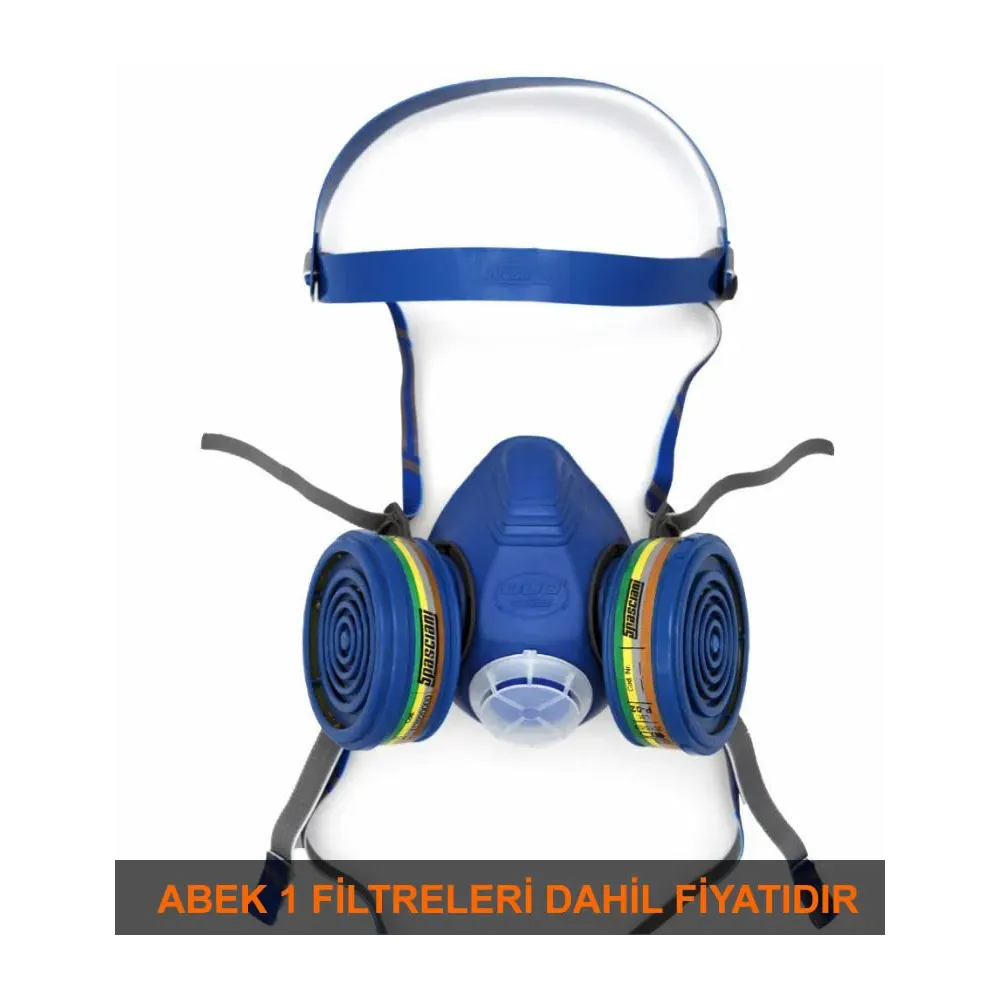 SPASCIANI DUO ABEK1 FİLTRELİ YARIM YÜZ MASKE