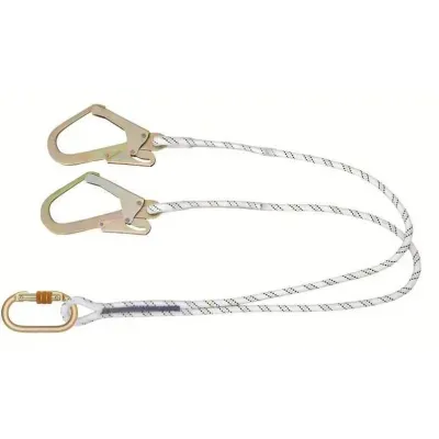 Kİ231 Çift Kollu Statik Halatlı Lanyard Büyük Kancalı