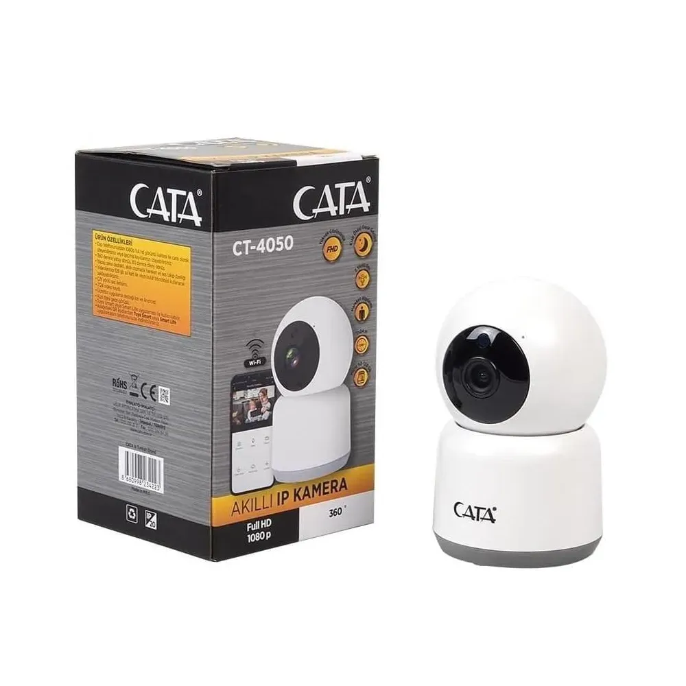 Cata CT-4050 360 Derece Dönebilen Wi-Fi Akıllı IP Kamera