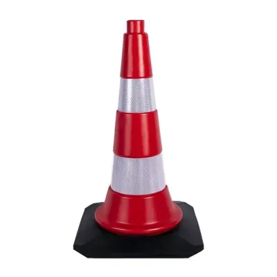 50 CM KAUÇUK TABANLI TRAFİK VE REKLAM KONİSİ