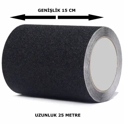 Merdiven Kaydırmaz Bant 25 Metre 15 cm
