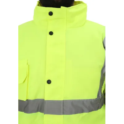 TP Yellow Yüksek Görünüklü Fosforlu İşçi parkası