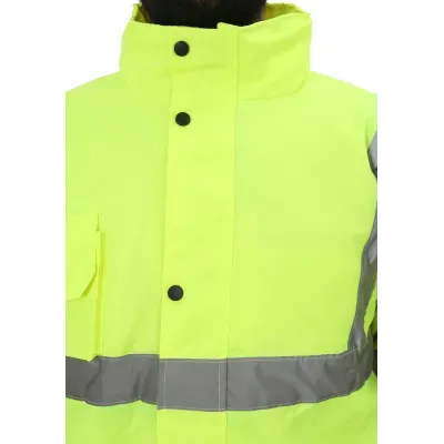 TP Yellow Yüksek Görünüklü Fosforlu İşçi parkası