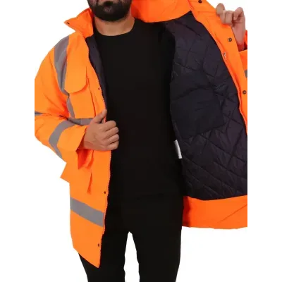 TP Orange Yüksek Görünüklü Fosforlu İşçi parkası