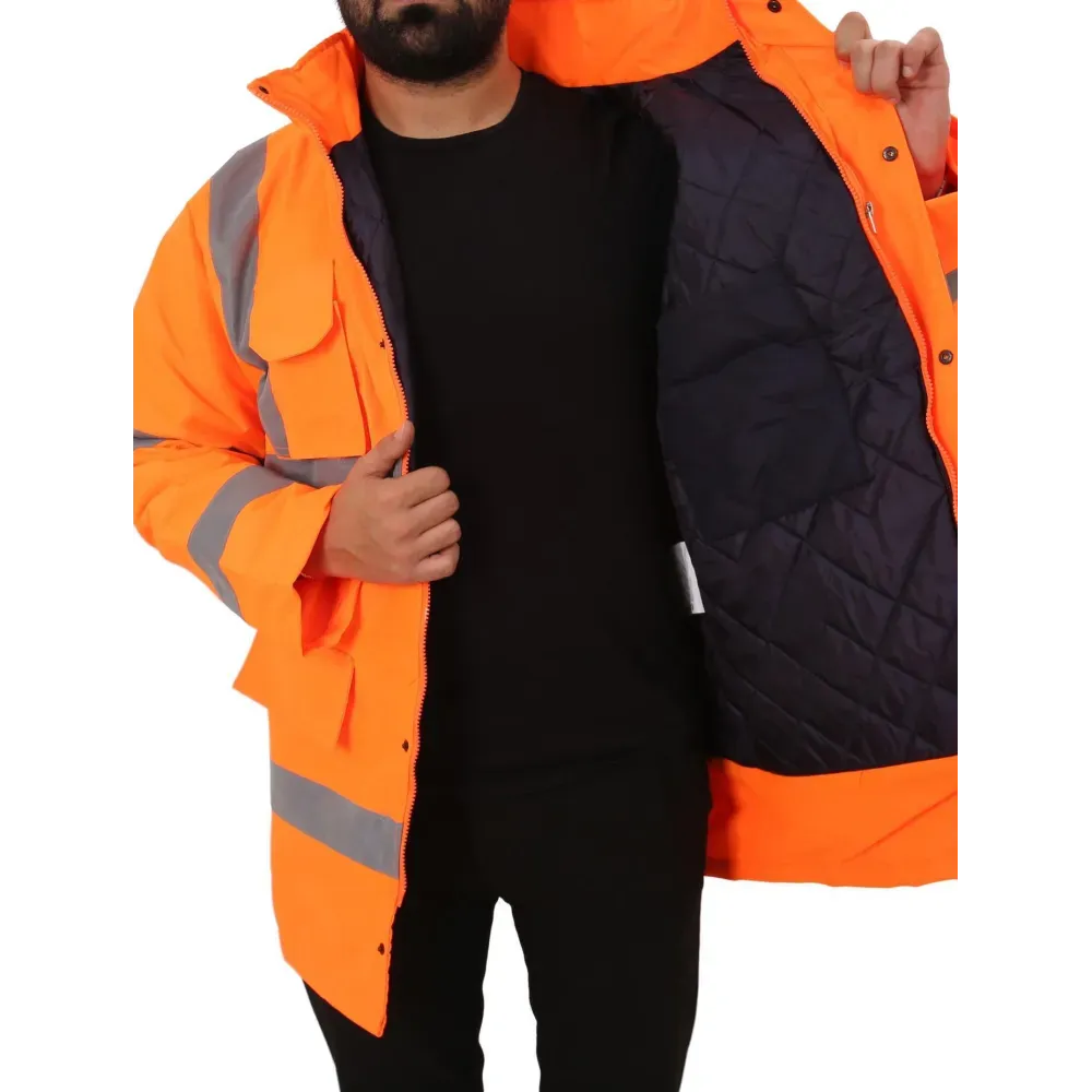 TP Orange Yüksek Görünüklü Fosforlu İşçi parkası