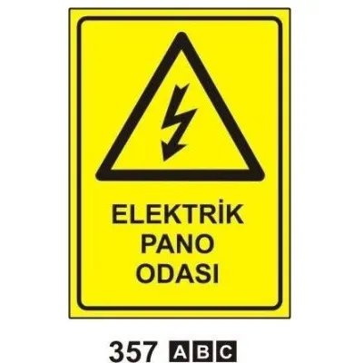 Elektrik Pano Odası Uyarı ikaz Levhası