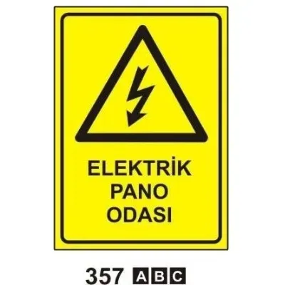 Elektrik Pano Odası Uyarı ikaz Levhası
