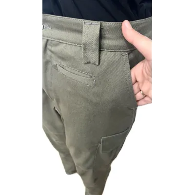 Çok cepli özel tasarım haki iş pantolonu