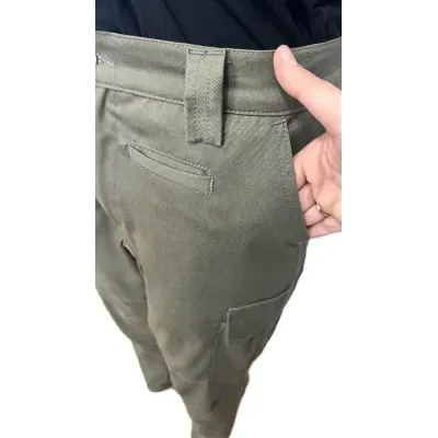 Çok cepli özel tasarım haki iş pantolonu