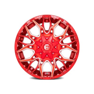 Fuel Twitch - D771 / Candy Red & Milled 6 LUG